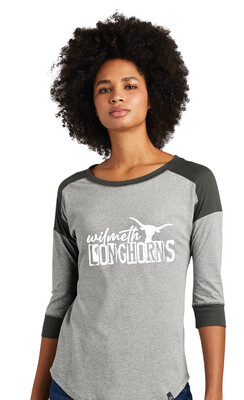 Wilmeth - Distressed Block - 3/4 Sleeve Baseball Raglan Tee