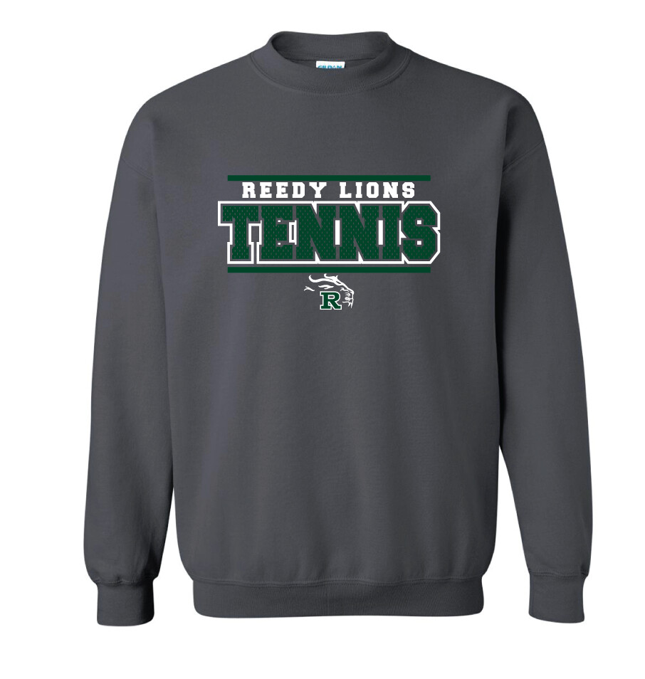Reedy Tennis - Block Jersey - Crew Sweatshirt, Color: Charcoal