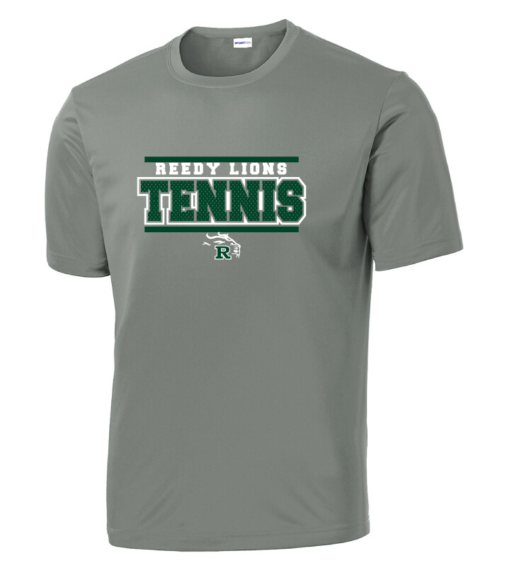 Reedy Tennis - Block Jersey - Dri-Fit Short Sleeve, Color: Grey Concrete