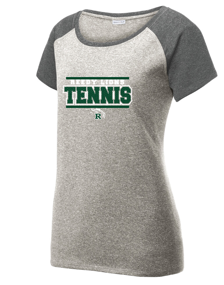 Reedy Tennis - Block Jersey - Heather Scoop Neck, Color: Grey / Graphite