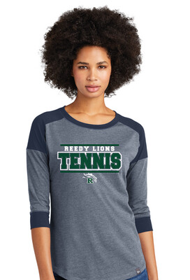 Reedy Tennis - Block Jersey - 3/4 Sleeve Raglan Tee