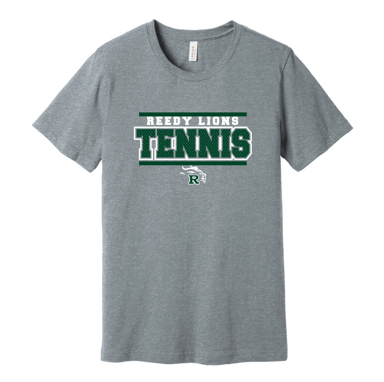 Reedy Tennis - Block Jersey - Bella+Canvas Short Sleeve, Color: Athletic Heather