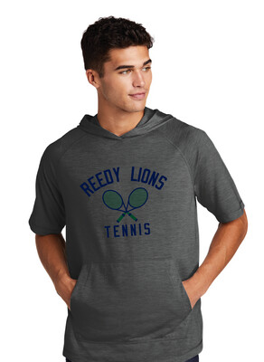 Reedy Tennis - Crossed Rackets - Short Sleeve Hoodie