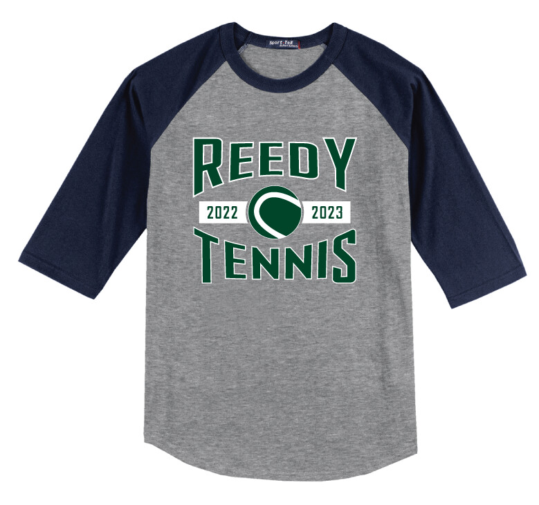 Reedy Tennis - Arches - Raglan Hoodie, Color: Grey / Navy
