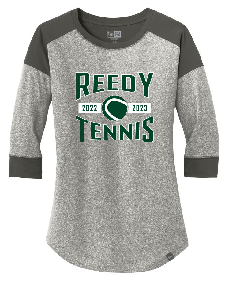 Reedy Tennis - Arches - 3/4 Sleeve Baseball Raglan Tee, Color: Graphite / Light Graphite Heather