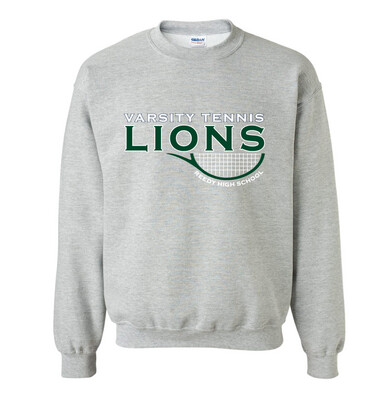 Reedy Tennis - Varsity Half Racket - Crew Sweatshirt