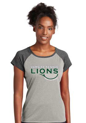 Reedy Tennis - Varsity Half Racket - Heather Scoop Neck