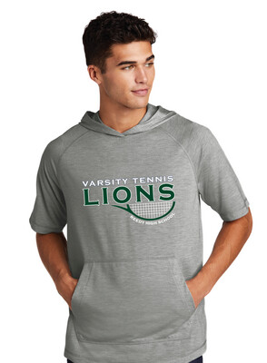 Reedy Tennis - Varsity Half Racket - Short Sleeve Hoodie