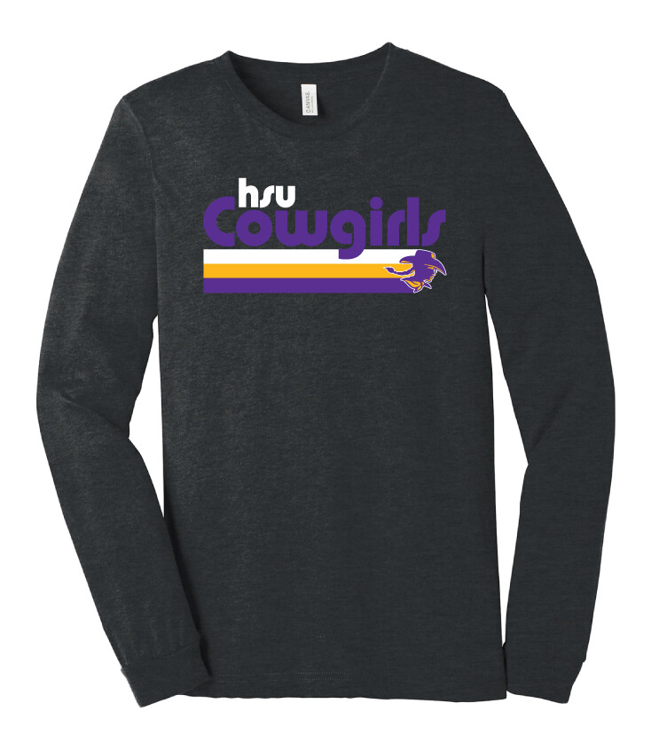 HSU - Groovy - Bella+Canvas Long Sleeve, Color: Dark Heather