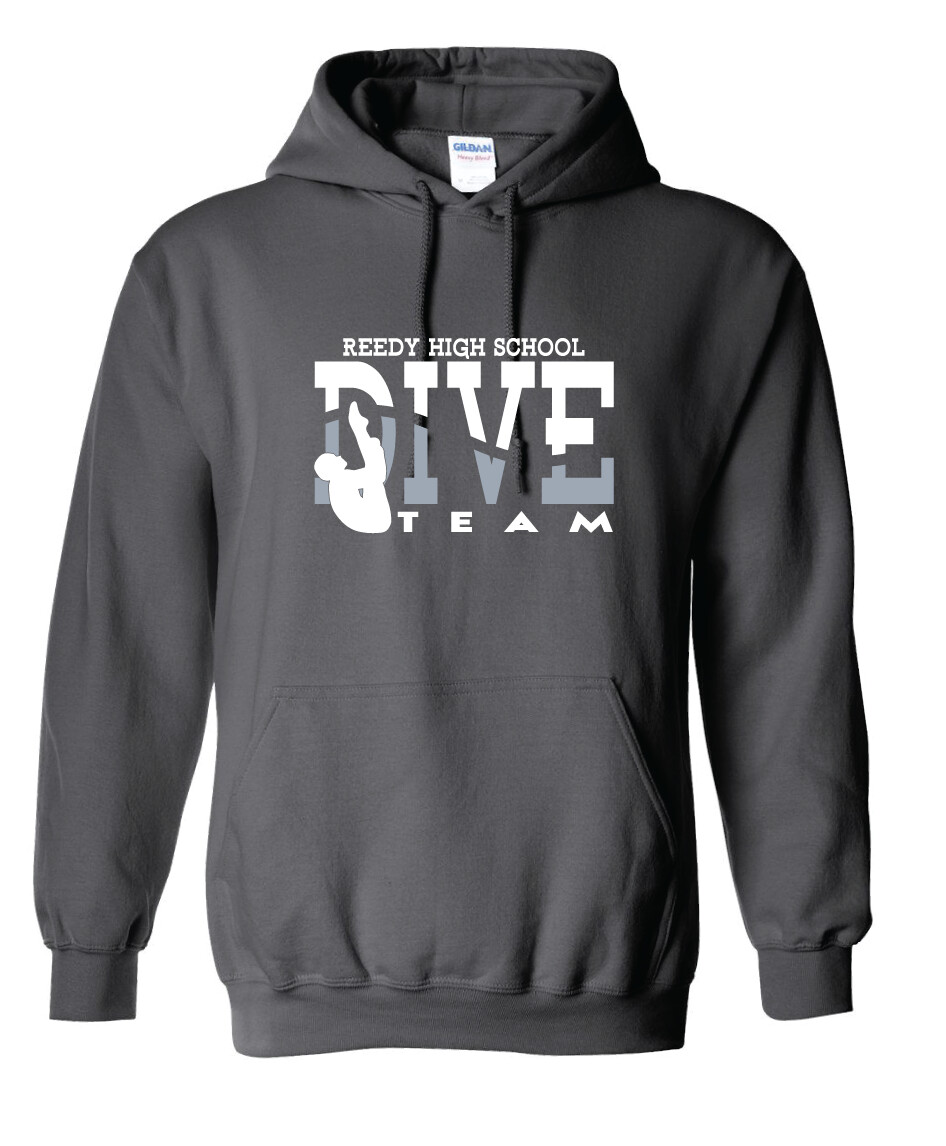 Reedy Swim and Dive - Dive - Hoodie, Color: Charcoal