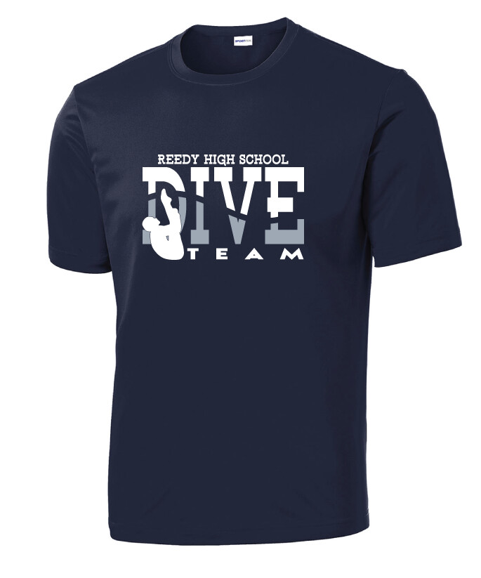 Reedy Swim and Dive - Dive - Dri-Fit Short Sleeve, Color: True Navy