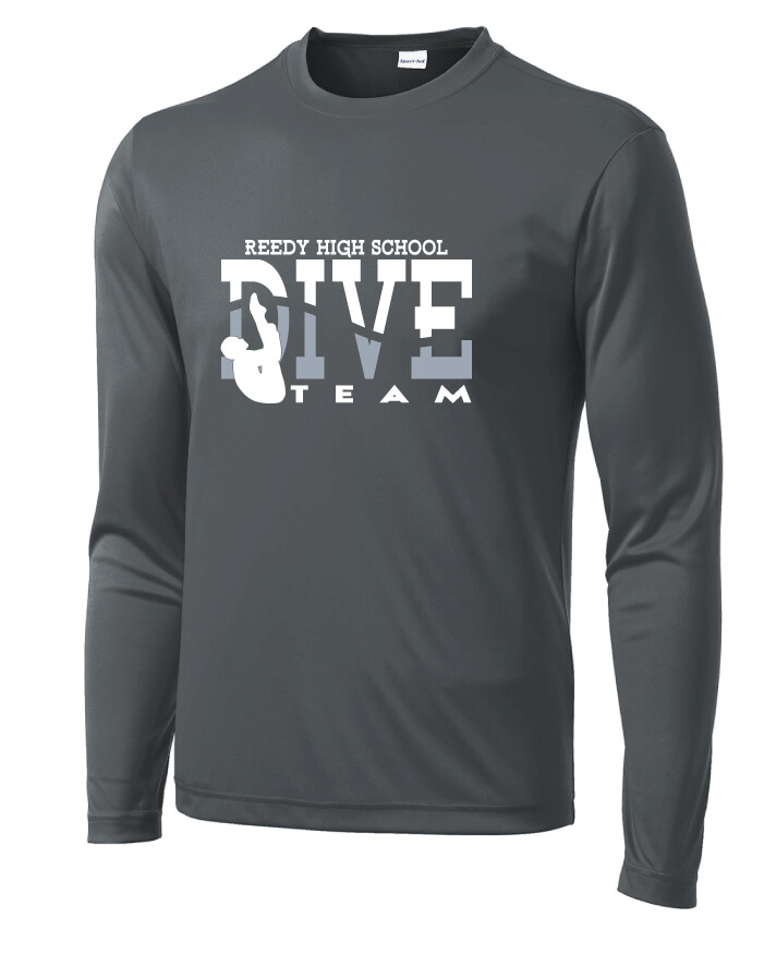 Reedy Swim and Dive - Dive - Dri-Fit Long Sleeve, Color: Iron Grey