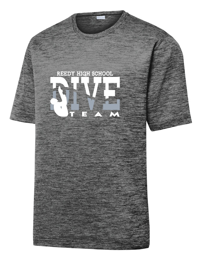 Reedy Swim and Dive - Dive - Electric Dri-Fit Short Sleeve, Color: Grey Black