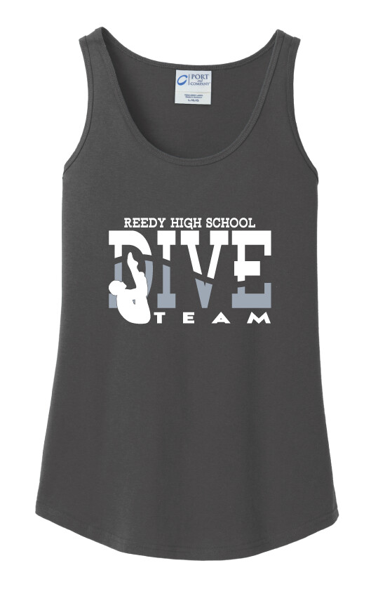 Reedy Swim and Dive - Dive - Cotton Tank, Color: Charcoal