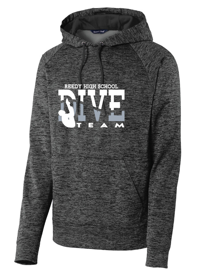 Reedy Swim and Dive - Dive - Electric Dri-Fit Hoodie, Color: Grey Black
