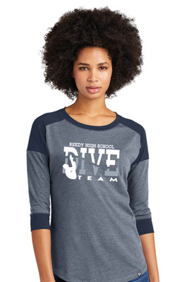 Reedy Swim and Dive - Dive - 3/4 Sleeve Baseball Raglan Tee