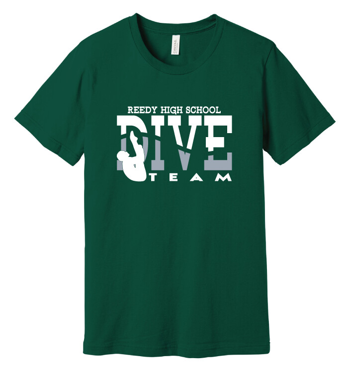 Reedy Swim and Dive - Dive - Next Level Short Sleeve, Color: Forest Green