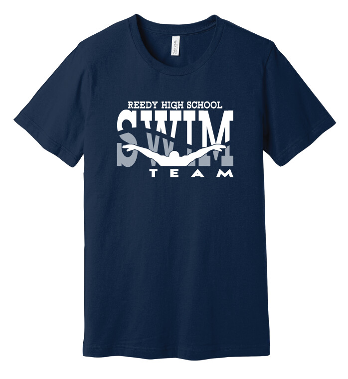 Reedy Swim and Dive - Swim - Bella+Canvas Short Sleeve, Color: Navy