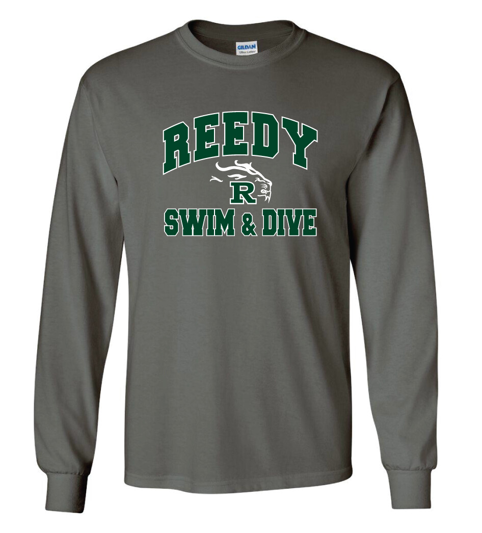 Reedy Swim and Dive - Simple Block - Long Sleeve, Color: Charcoal