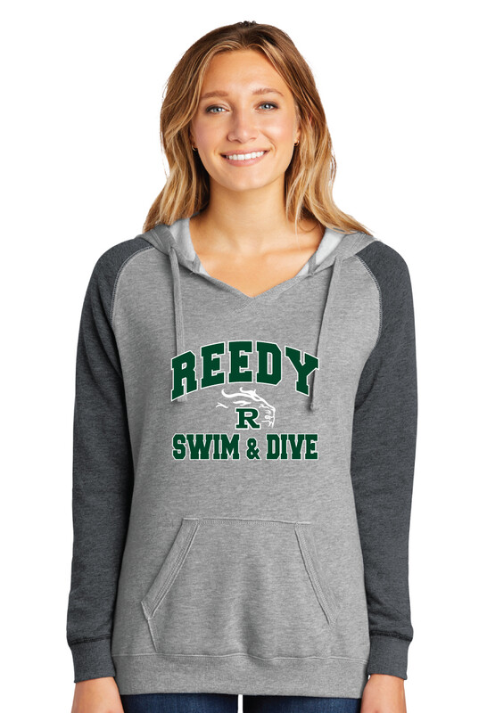 Reedy Swim and Dive - Simple Block - Lightweight Raglan Hoodie