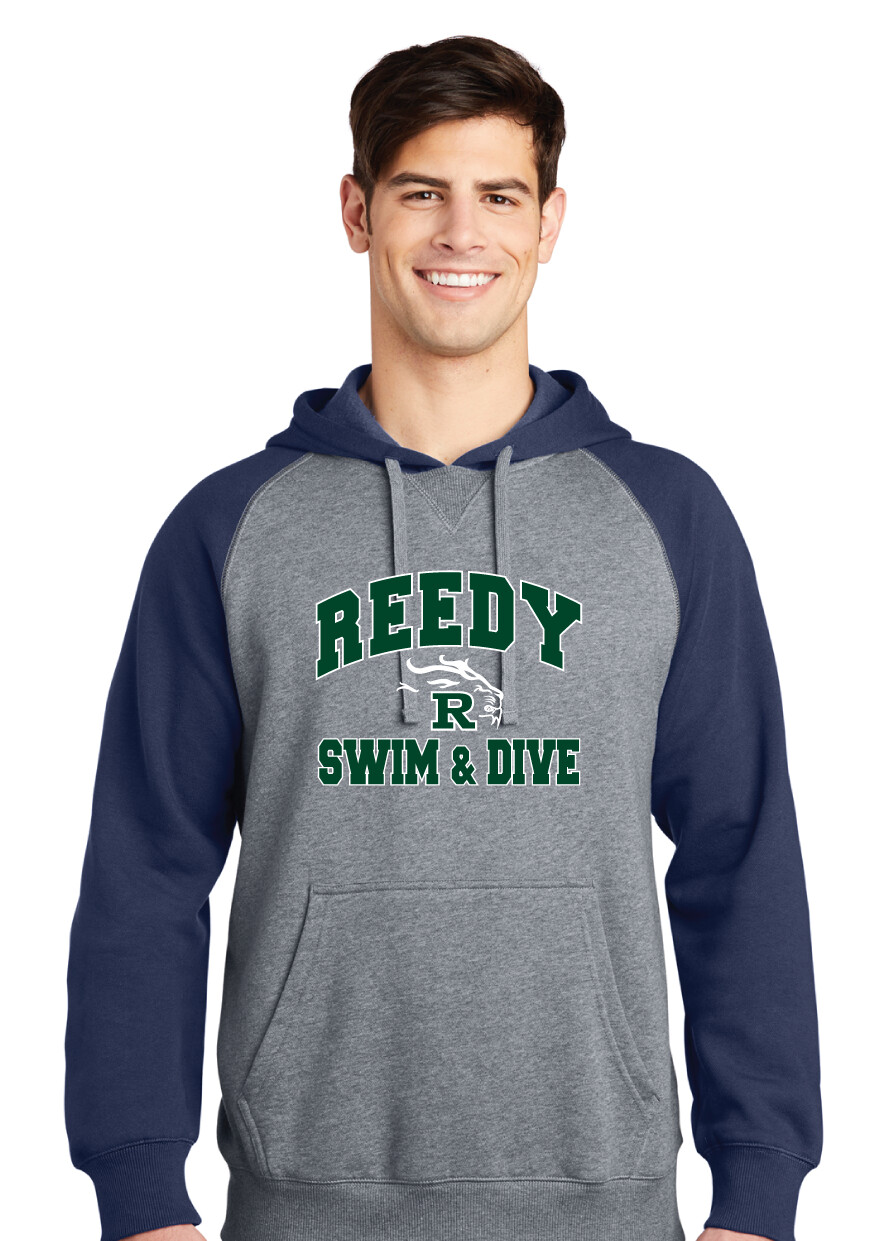 Reedy Swim and Dive - Simple Block - Raglan Hoodie