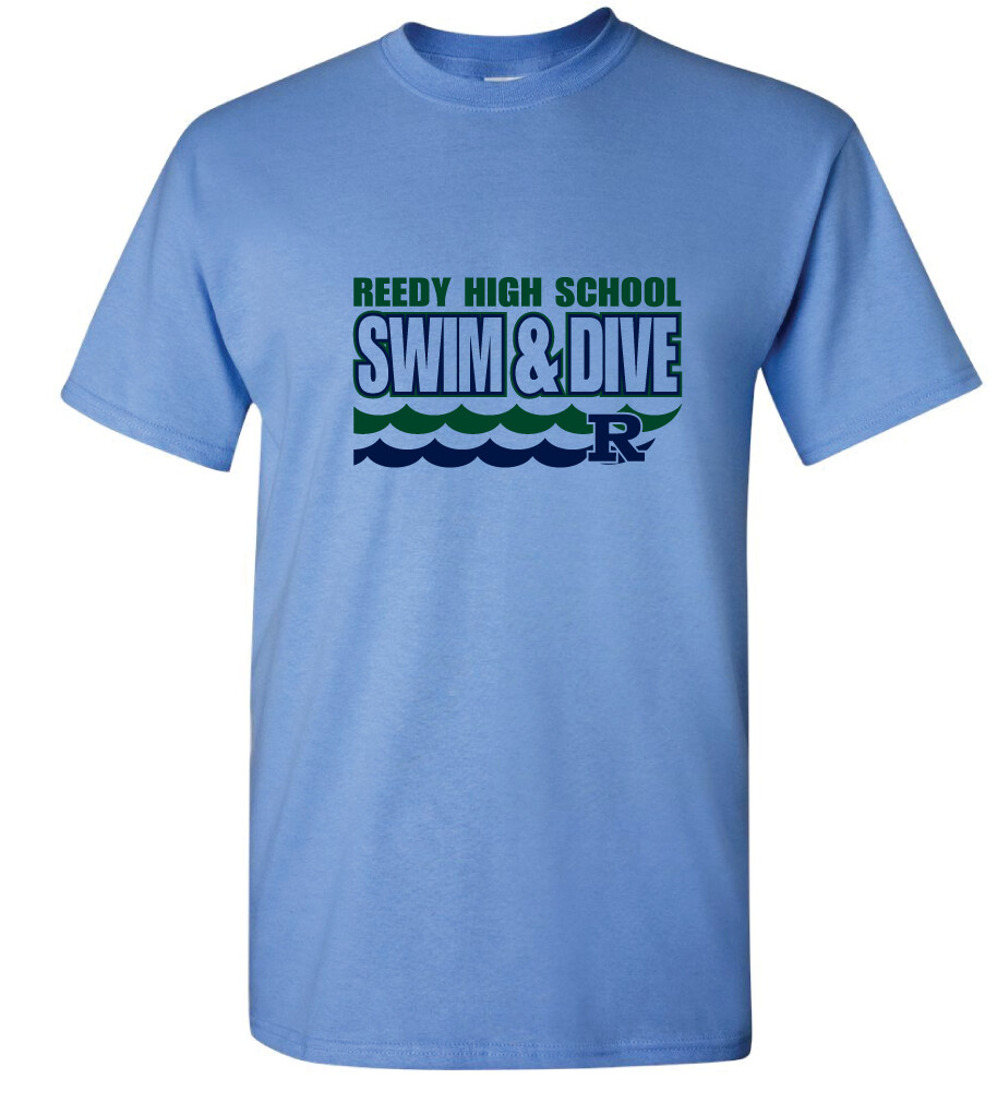 Reedy Swim and Dive - Waves - Short Sleeve, Color: Carolina Blue