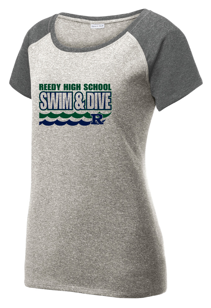 Reedy Swim and Dive - Waves - Heather Scoop Neck, Color: Grey / Light Graphite