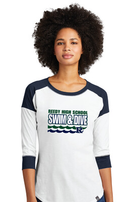 Reedy Swim and Dive - Waves - 3/4 Sleeve Baseball Raglan Tee