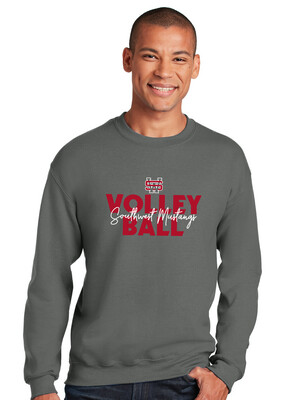 USW Volleyball - Block Script - Crew Sweatshirt