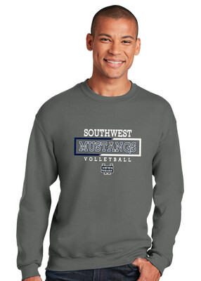 USW Volleyball - 2 Tone Rectangle - Crew Sweatshirt