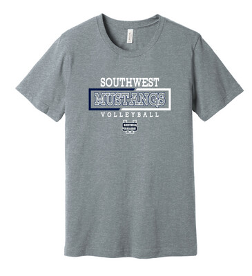 USW Volleyball - 2 Tone Rectangle - Bella+Canvas Short Sleeve