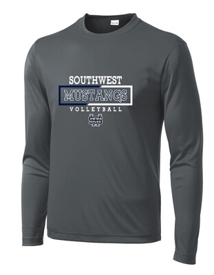 USW Volleyball - 2 Tone Rectangle - Dri-FIt Long Sleeve