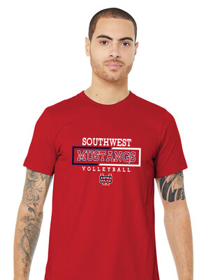 USW Volleyball - 2 Tone Rectangle - Bella+Canvas Short Sleeve