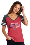 USW Volleyball - 2 Tone Rectangle - Game V-Neck Tee