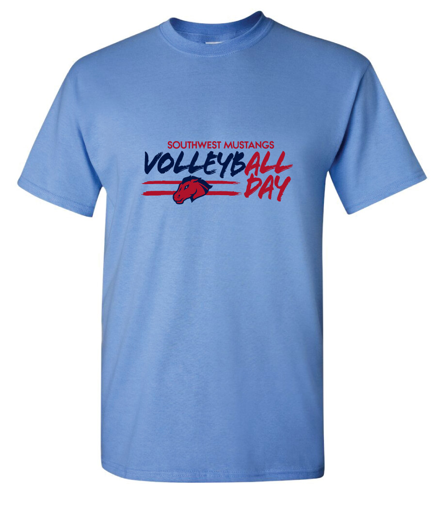 USW Volleyball - All Day - Short Sleeve, Color: Columbia Blue