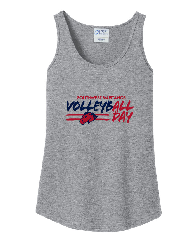 USW Volleyball - All Day - Cotton Tank, Color: Grey