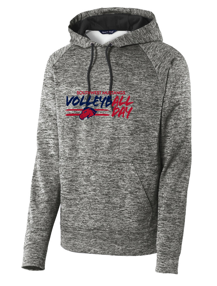 USW Volleyball - All Day - Electric Dri-FIt Hoodie, Color: Black White