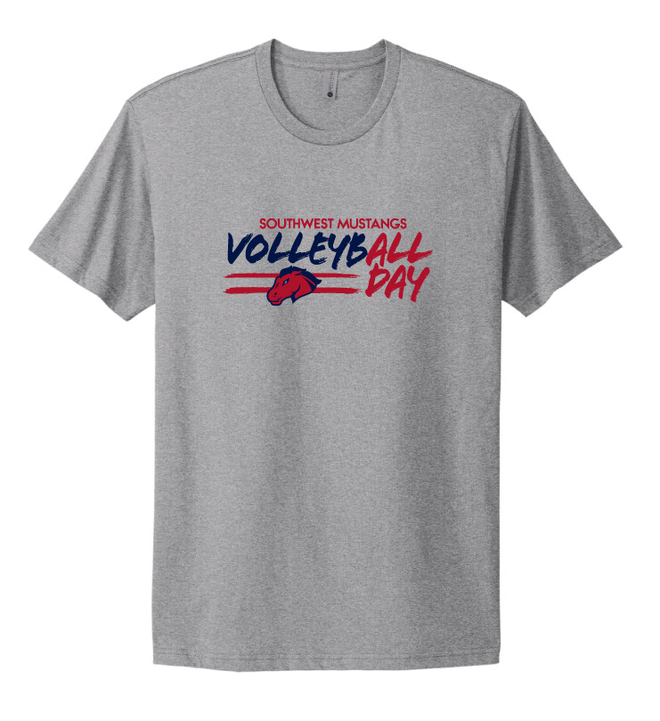 USW Volleyball - All Day - Next Level Short Sleeve, Color: Heather Grey