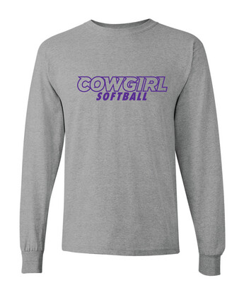 HSU Softball - Cowgirl Outline - Long Sleeve