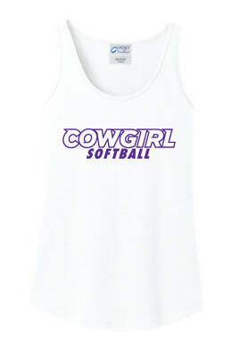 HSU Softball - Cowgirl Outline - Cotton Tank