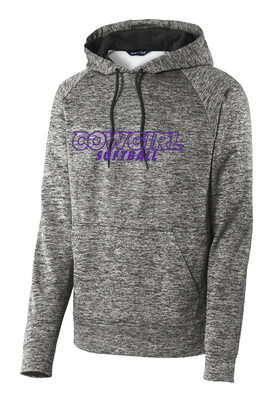 HSU Softball - Cowgirl Outline - Electric Dri-Fit Hoodie