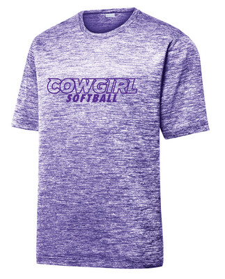 HSU Softball - Cowgirl Outline - Electric Dri-Fit Short Sleeve
