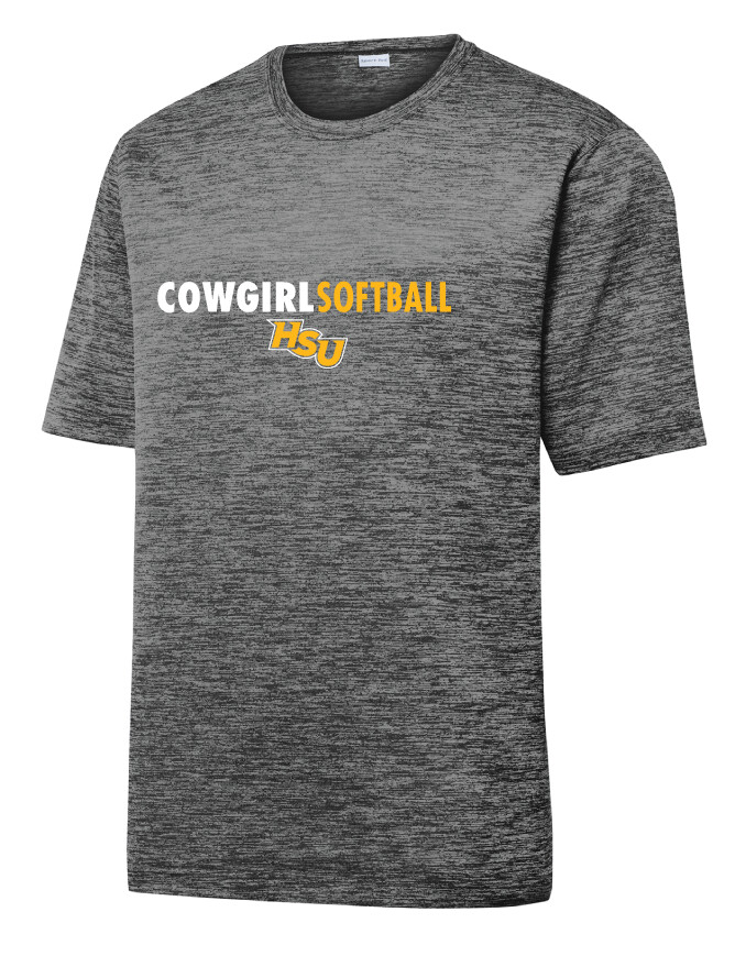 HSU Softball - Clean Lines - Electric Dri-Fit Short Sleeve, Color: Black / Grey