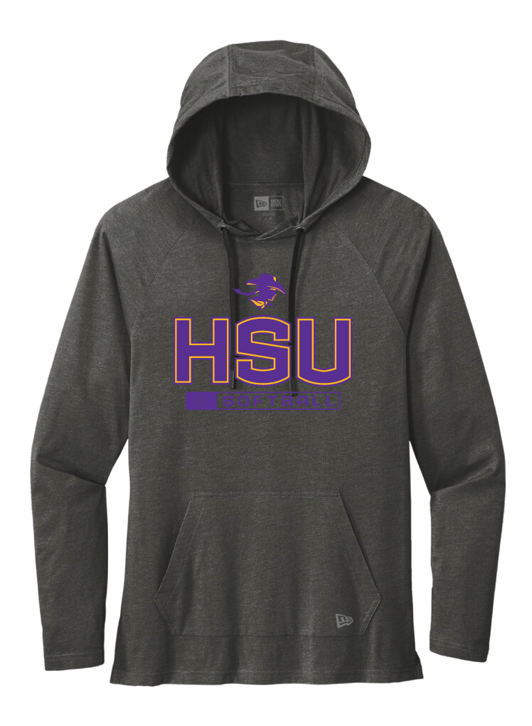 HSU Softball - Big HSU - TriBlend Hoodie, Color: Graphite