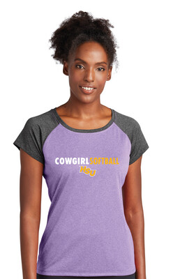 HSU Softball - Clean Lines - Heather Scoop Neck