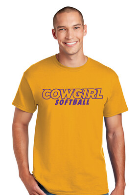 HSU Softball - Cowgirl Outline - Short Sleeve