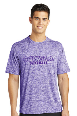 HSU Softball - Cowgirl Outline - Electric Dri-Fit Short Sleeve