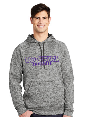 HSU Softball - Cowgirl Outline - Electric Dri-Fit Hoodie