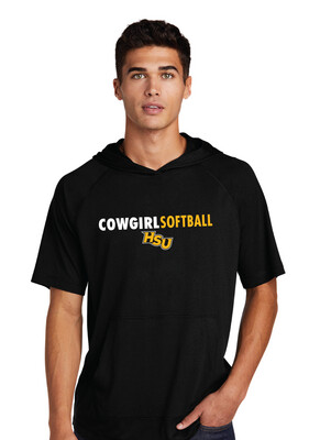 HSU Softball - Clean Lines - TriBlend Short Sleeve Hoodie