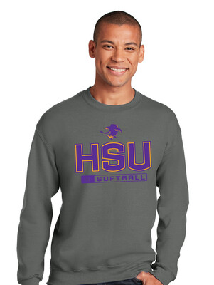 HSU Softball - Big HSU - Crew Sweatshirt